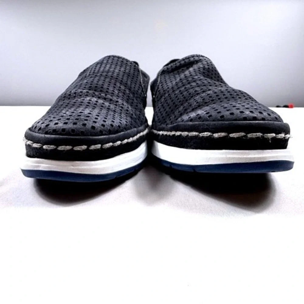 Mephisto Air-Relax Mens Navy Blue Perforated Leather Slip On Loafers Size 9.5 US